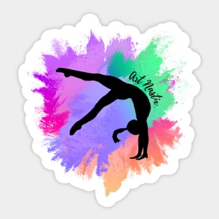 Gymnast Silhouette Art Sticker